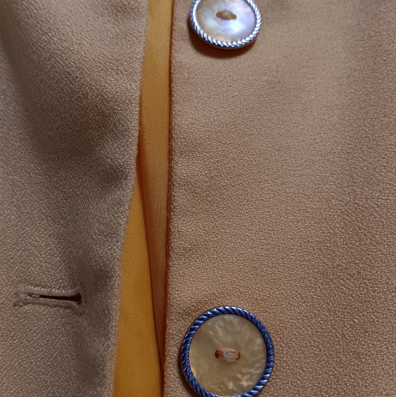 Vintage Yellow Adolfo Blazer W 16 - Picture 4 of 5